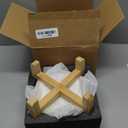 Elevated/Raised Ceramic Dog Bowl with Bamboo Stand,Marble Pattern 6 Inch 3.6 Cups Non Slip Heavy Weighted Single Pet Dish, for Small Medium Breed & Cats,Reduces Neck Strain Marble Grey