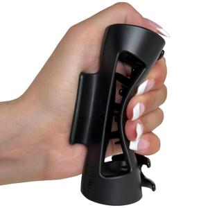 The Original Mello Hair Claw Clip Squishy Claw Clip Made in Korea Patent Pending 30021976 (Black, Medium)