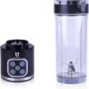 UTALENT Cordless Portable Blender, 25 oz removable Vessel, Powerful Personal Blender, For-Smoothies, Ice Crush, 4 Programs, Leakproof-Lid & Sip Spout, USB-C Rechargeable, Dishwasher Safe Parts, Black