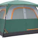 Simple Deluxe 2/4/6/8 Person Cabin Tents for Camping, Outdoor Tent 5-Minute Quick Setup with Mesh Doors, Windows, Waterproof & Sturdy Poles, Ideal for Family Camping, Hiking Outdoor Use