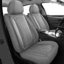 MIROZO Seat Covers Full Set,Seat Covers for Car Waterproof Automotive Seat Covers Vehicle Seat Covers Car Seat Protector Seat Cover Set for Cars SUV Pick-up Truck Sedan (Full Set, Gray)
