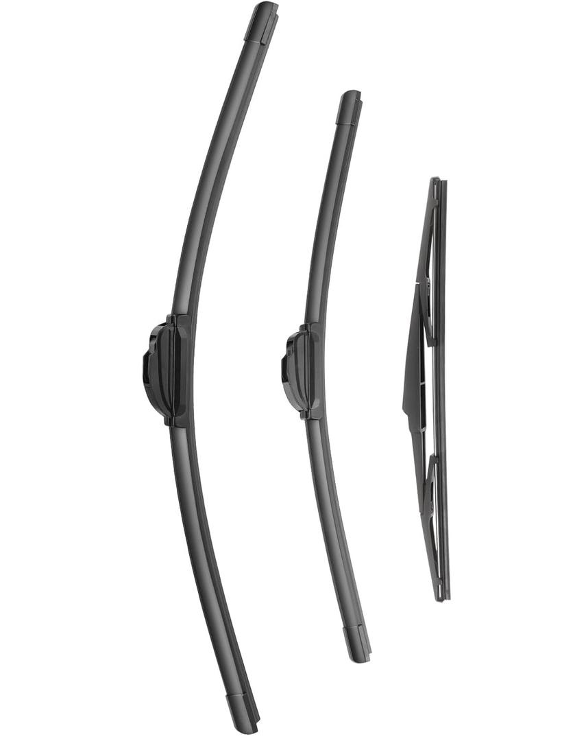 Feiyueauto  Wiper Blade Replacement for Cherokee 2014-2021, Windshield Wiper Blades 26"+18" With Rear Wiper 14" (Set of 3) U/J HOOK, Double Sided Rubber Strips and Longer Life
