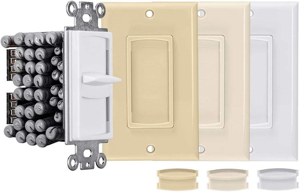 Monoprice 120-Watt Slider Resistance Speaker Volume Control, 12-Position Switch, 36dB Attenuation, Solderless Speaker Terminals, 138169, Multi-Color