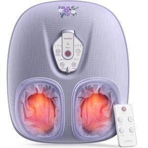 RENPHO Foot Massager Machine with Heat [2026 Upgraded], Shiatsu Foot Massager for Plantar Fasciitis, Mothers Day Gifts for Mom, Cordless Control, Birthday Gifts for Women Men, Purple