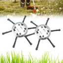 Steel Wire Grass Trimmer Head - 2025 New 6-Inch Universal Fit for Most Weed Eaters, Trimmers & Lawn Mowers - Unbreakable Brush Cutting & Edging - Tool-Free Installation (2PC)