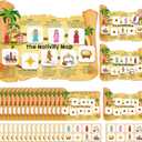 Soulchen 24 Sets Christmas Nativity Felt Game Jesus Birthday Party Make a Nativity Scene Educational Religious Felt Cards for Holy Night Party Favor Christian Storytelling Play Sunday