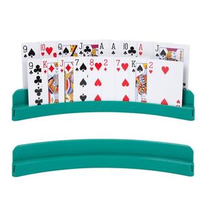 2 Packs of Double-Layer Card Holders, Playing Card Holder for Kids Adults Hands Free Card Holder for Family Card Game Nights Poker Parties