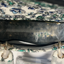 Christian Dior Canvas Embroidered Print Small 9" Lady D-Lite Blue Multicolor 1423720, (NOT GENUINE DIOR)