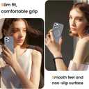 Liquid Silicone Case for iPhone 16 Pro Max with Magnetic Ring Stand, Military Grade Shockproof Protection, Anti-Scratch Microfiber Lining Covers for iPhone 16 Pro Max, Grey