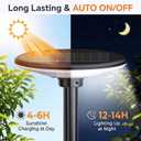 102-Inch Outdoor Solar Lamp Post with Motion Sensor Security, Remote Control Dusk-to-Dawn LED Street Light, IP65 Waterproof Adjustable Metal Pole for Yard, Garden, Pathway & Pool