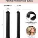 Velvet Overnight Curls Heatless Hair Curler No Heat Satin Heatless Curling Rods Foam Sponge Hair Rollers for Short Long Hair to Sleep in Care Styling Tools - Black