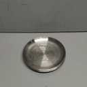 4 Pcs Cat Bowl Stainless Steel Dish - Whisker Friendly Shallow Cat Food Plate with Anti-Slip Base - Easy Clean Feeding Bowls for Indoor Cats, Wet Food (Patterns, Yummy)