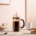 Bodum 34oz Chambord French Press Coffee Maker, High-Heat Borosilicate Glass, Stainless Steel, Copper Made in Portugal