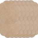 Noctiflorous Round Burlap Placemats Set of 12 Jute Rustic Place Mats for Dining Table Heat Resistant Natural Farmhouse Table Mats Decor (Wave Rim)