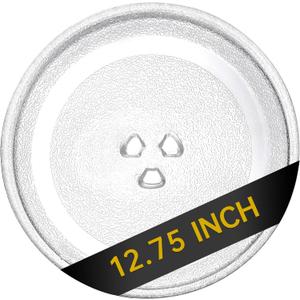 12.75" Microwave Glass Turntable Plate, 12.75" / 32.4cm Microwave Tray Replacement Glass Plate, Glass Tray Replacement for LG, GE, Magic Chef, Hotpoint, Panasonic, Kenmore