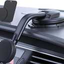 DOLYOFG Magnetic Phone Holder for Car, [ Powerful Magnets & Military-Grade Suction] Car Phone Holder Mount Dashboard Windshield Cell Phone Holder Phone Stand for Car iPhone Android Automobile Cradle (Black)