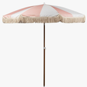 BEACH STATE Summerland 6.5 Feet Beach Umbrella with Fringe - Patio Umbrella - Outdoor Umbrella - UV50+ Sun Protection