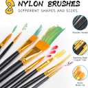Paint Set, Acrylic Paint Set for Kids & Adults - Painting Supplies with 18 Acrylic Paints, 8 Painting Brushes, 5 Canvas Panels, etc