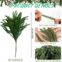 8 PCS Real Touch Norfolk Pine Branch,18" Artificial Christmas Green Plants Branches Faux Greenery Stems,Fake Norfolk Picks Pine for Vase DIY Crafts Garland Wreath Christmas Indoor Decor (8)