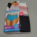 Hanes Women's Signature Cotton Breathe Briefs Underwear Pack, 6-Pack, Assorted Mix (Solid, Heather, and/Or Prints), Size XL