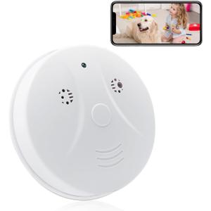 WiFi Spy Smoke Detector Hidden Camera 1080P HD Video Camera Wireless Security Camera with Night Vision, Motion Detection, Remote View for Home and Office