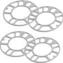 4 PCS Universal Wheel Spacer, 5mm Thicken Steering Wheel Adapter Spacer for Most 4 Lug & 5 Lug, Aluminum Alloy Shims Hubcentric Spacer for 98-120 Multiple Bolts Pattern