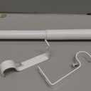 Ivilon Window Curtain Rod Decorative End Cap Design, 1 Inch Rod, 28 to 48 Inch. White