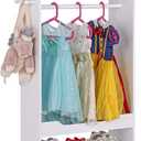 UTEX Kids See and Store Dress-up Center, Costume Closet for Kids, Open Hanging Armoire Closet, Pretend Storage, Costume Dresser(White)