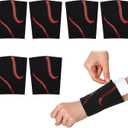 Soulchen Baseball Catchers Wrist Guards with 3mm Panel Shield Protective EVA Sports Wrist Protector for Batting and Fielding Youth Teens Adults (Black)