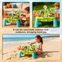 Dinosaur Sand and Water Table for Toddlers 2-8, 11-in-1 Outdoor Water Play Table with Electric Circulating Spray and Sensor-Activated Mist, Summer Backyard Sensory Toys for Boys Girls Ages 3-5 4-6, 17.24 in × 17.09 in × 22.83 in
