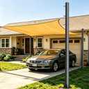 Sun Shade Sail Pole 10FT, 3" Diameter, 2.2mm Thick, Stable Anti-Bend Pole for Patio, Garden & Parking Shade & String Lights 1pack, 10ft- 2.2mm thickness