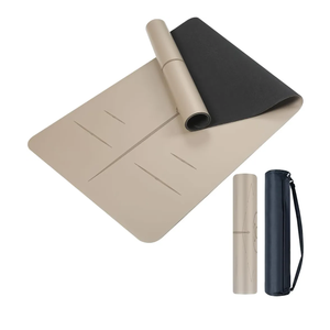 Natural Rubber Yoga Mat - Non Slip Non Toxic - 72’'x26.8''x5mm - Hot Yoga, Pilates, Floor Workout - For Women and Men - with Carrying Bag