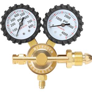 BETOOLL Nitrogen Regulator with 0-800 PSI Delivery Pressure Equipment Brass Inlet Outlet Connection Gauges