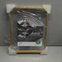 FrameWorks 11x14 Deluxe Brass Gold Aluminum Contemporary Style Floating Picture Frame with Tempered Glass (1PK-11"x14" float to 8"x10")