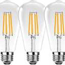 ST19 Vintage LED Edison Light Bulbs,E26 Led Bulb 25W Equivalent,Vintage LED Filament Bulbs,2.5W Warm White 2200K,250LM,Clear Glass,Non-Dimmable,3 Pack