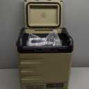 EENOUR D10 12 Volt Car Refrigerator, Portable Freezer 10.6Qt/10L Battery & Solar Powered Cooler 25W, -4~50, 12/24V DC, 110~240V AC, Idea for 2 People, Road Trips, Truck, Camping (Battery Included) (Khaki-Set)