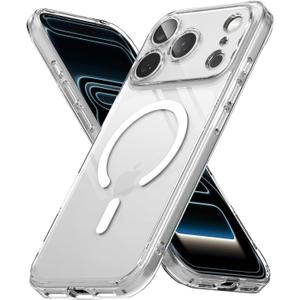 Ringke Fusion for iPhone 17 Pro Max Case [Compatible with MagSafe] UV Coating for Scratch & Discoloration Resistant, Shockproof Air Pockets - Magnetic Clear