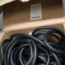 SPECILITE 3/4" Garden Hose 200 ft with High Flow Nozzle, Heavy Duty Flexible Hybrid Rubber Water Hose for Outdoor, Lightweight, Leak-Proof, No-Kink, 3/4"Brass Fittings,Black