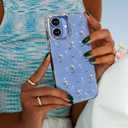 Toycamp for iPhone 16 Plus Case Cute - Women Girly Girls Glitter Phone Cover 16Plus Kawaii Sparkle Bling Shine Aesthetic Pretty Unique Wave Design Funda for Apple 16 Plus, Flower Rose