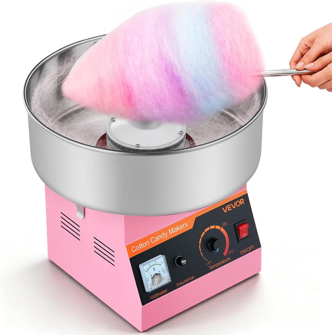 VEVOR Electric Cotton Candy Machine 15 inch, 1000W Commercial Floss Maker