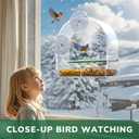 SUNALLY Window Bird Feeder for Outdoors, Clear Feeders Window Mounted with Strong Suction Cups, Fummingbird Feeder for Viewing Inside, Oriole, Finch Bird Watching for Cats, Elderly, Kids