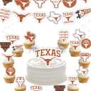 University of Texas Party Supplies for Football, Birthday Gift, Graduation Party Banner and Cake Toppers (42 Pieces) (Texas Longhorns)