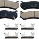 D785 Ceramic Brake Pads Kits Fit for Cadillac Escalade 02-06, Escalade ESV, Escalade EXT | for Chevrolet Chevy Astro, Express, Avalanche Silverado 1500 Suburban 1500 Tahoe | for GMC C2500 K2500