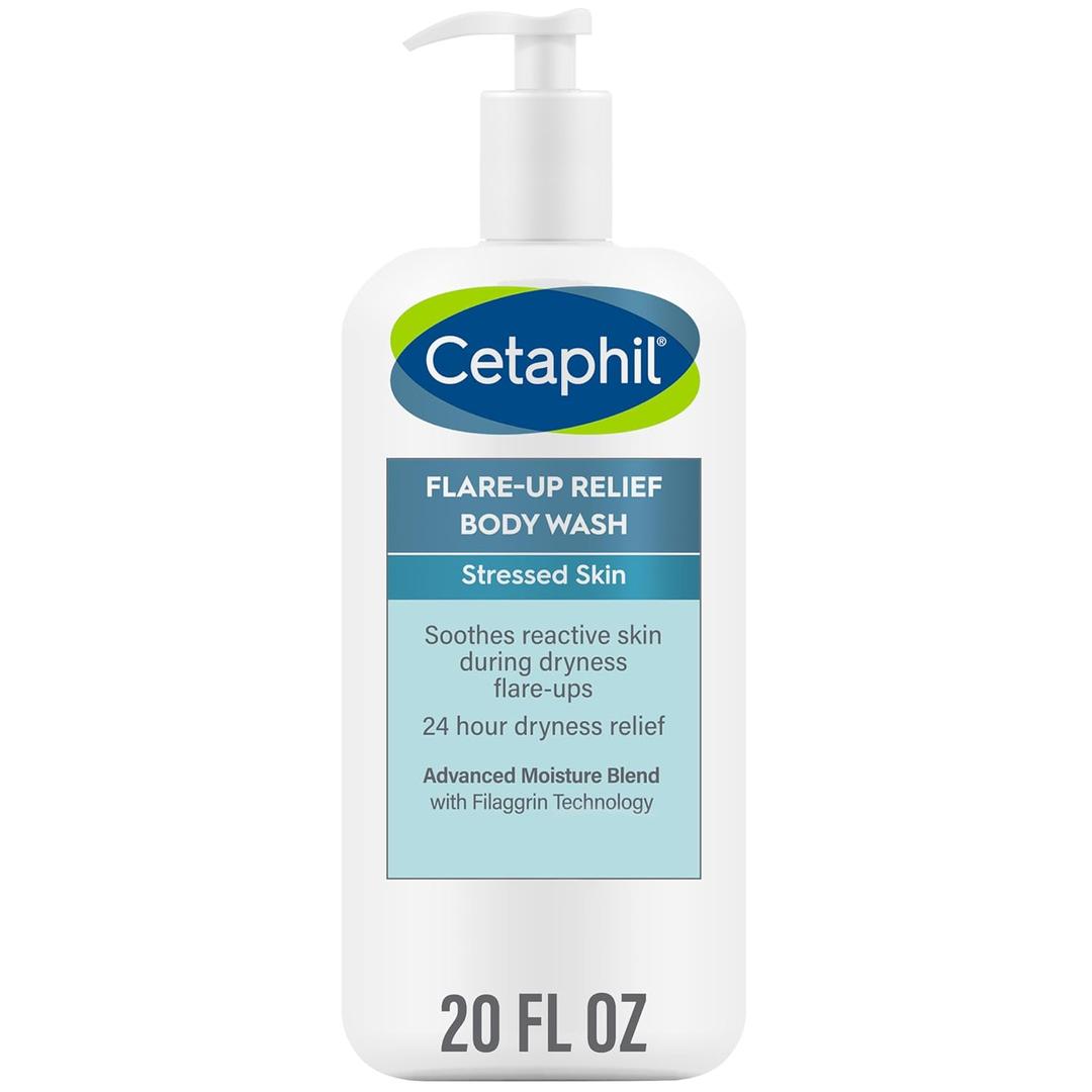 Cetaphil Flare-Up Relief Body Wash with Colloidal Oatmeal to Help Soothe and Condition Ultra-Dry, Stressed, Sensitive Skin, 20 oz