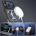 Ultra-Magnetic Stand for iPhone 17 Pro Case [Military Drop Protection] [Compatible with MagSafe] Shockproof Translucent Matte Slim Ring Holder Case for iPhone 17 Pro (Black)