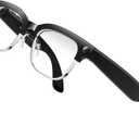 AI Glasses with Camera,4K with Audio Bluetooth AI Glasses with Chat GPT for Men 160+ Languages 8MP Video Recording, Smart Eyewear for Gaming Meeting Travel Trade Business, Silicone Sound Tube