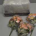 3 Pcs Mason Jar Centerpiece Table Decorations for Dining Table Decor Farmhouse Coffee Table Decor with Wood Tray and Led Light Table Centerpieces for Dining room Kitchen Living Bathroom, Orange