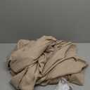 100% Blackout Shield Linen Blackout Curtains for Bedroom 84 Inches Long, Back Tab/Rod Pocket Living Room Drapes, Thermal Insulated Blackout Curtains 2 Panels Set, 50" W x 84" L, Oatmeal