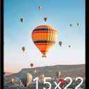 15x22 Picture Frame - Black, Horizontal & Vertical Formats, Wall Hanging, 15 x 22 Gallery Frame for Photos & Posters (15x22 inch)