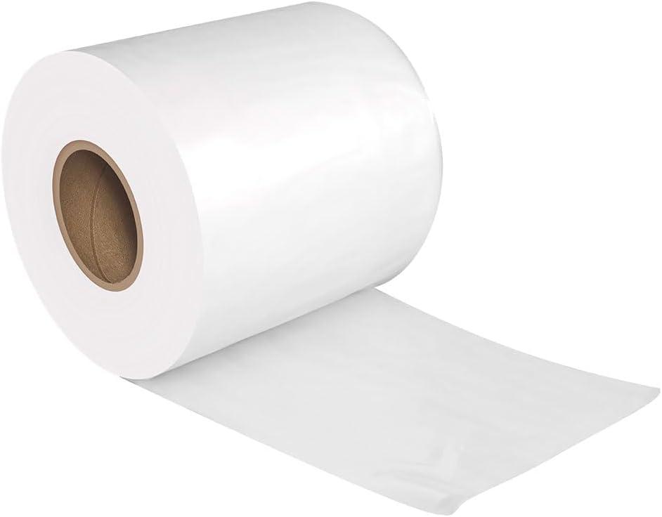 Ghims Lay Flat Poly Tubing, Food-Grade Polyethylene, Custom Poly Bag Packaging Solution, 8 Inches x 500 Feet, 2-Mil Thickness, 1 Roll (8" x 500' 2 Mil, Clear)